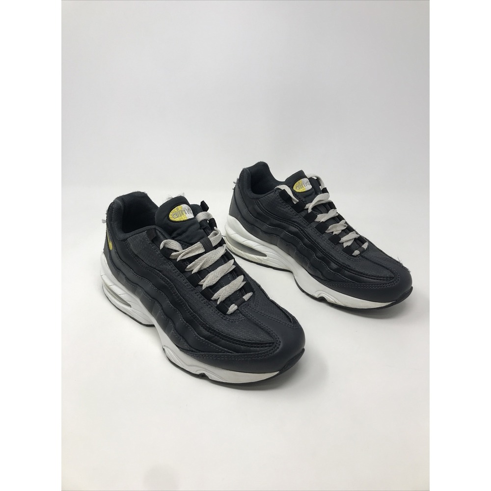 Nike Air Max 95 905348-028 Anthracite Amarillo Boys Shoes Sz 5y